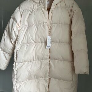 New Uniqlo Women's Cream Padded Coat